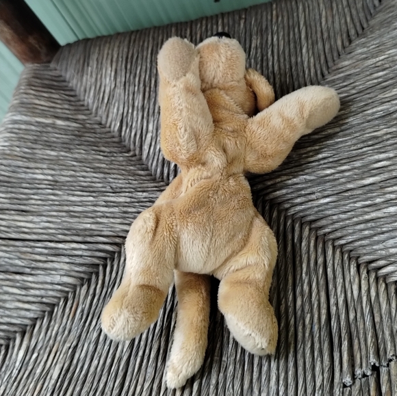 TY MUFFIN CREME LAYING LAB PUPPY DOG Beanie STUFFED ANIMAL PLUSH LOVEY 8in - Picture 6 of 9